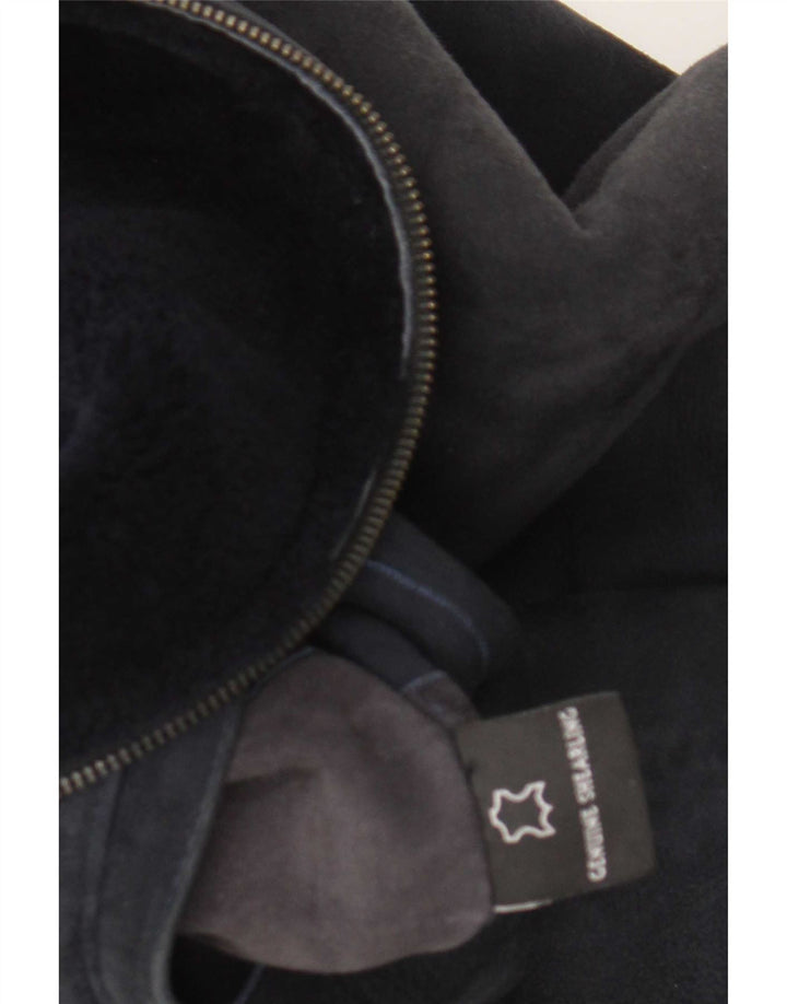 CPL1953 Damen Bomber-Lammfelljacke UK 20 2XL Marineblaues Lammfell