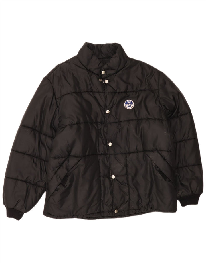 North Sails Herren Wattierte Jacke UK 42 XL Schwarz