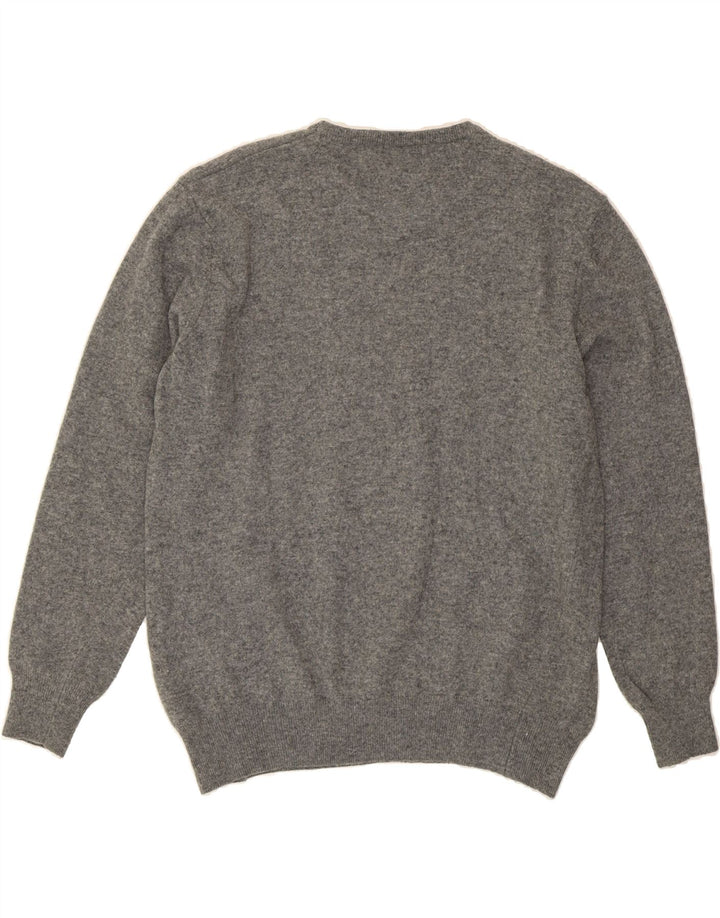 KAPPA Womens Crew Neck Jumper Sweater 2XL Grey Lambswool Vintage Kappa and Second-Hand Kappa from Messina Hembry 