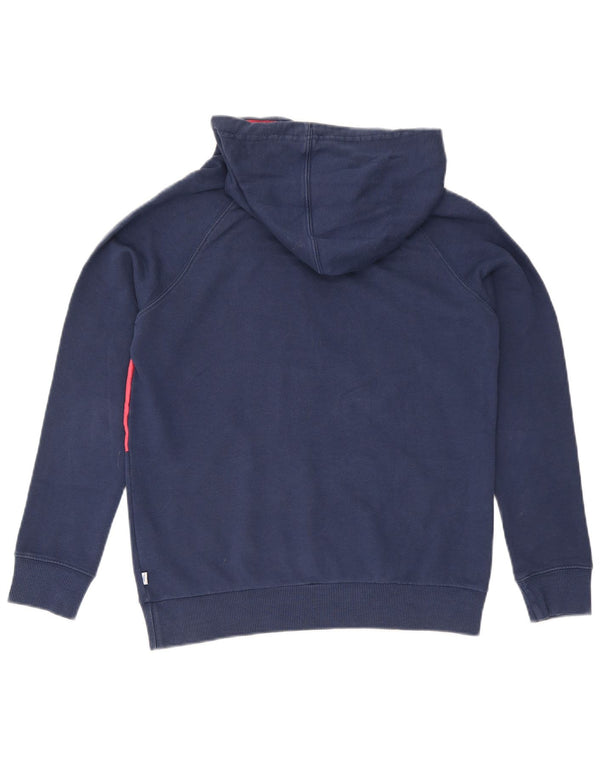 Adidas Herren Graphic Hoodie Pullover UK 10 Small Marineblau Baumwolle
