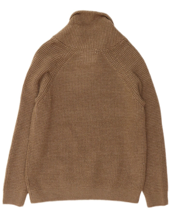 Zara Jungen-Pullover mit Schalkragen, 11–12 Jahre, braunes Acryl