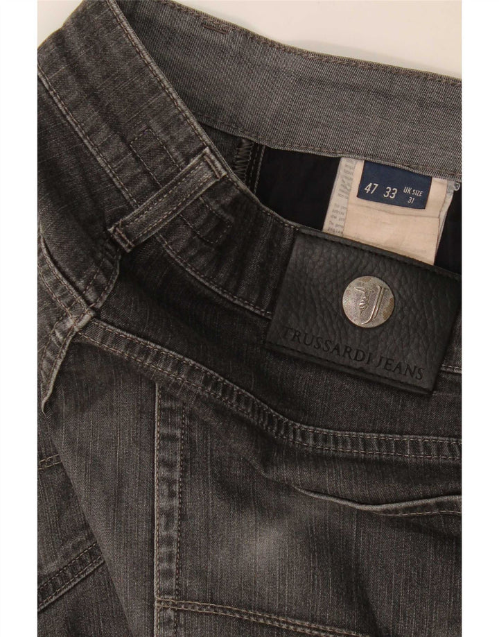 Trussardi Herren Straight Jeans W31 L31 Grau