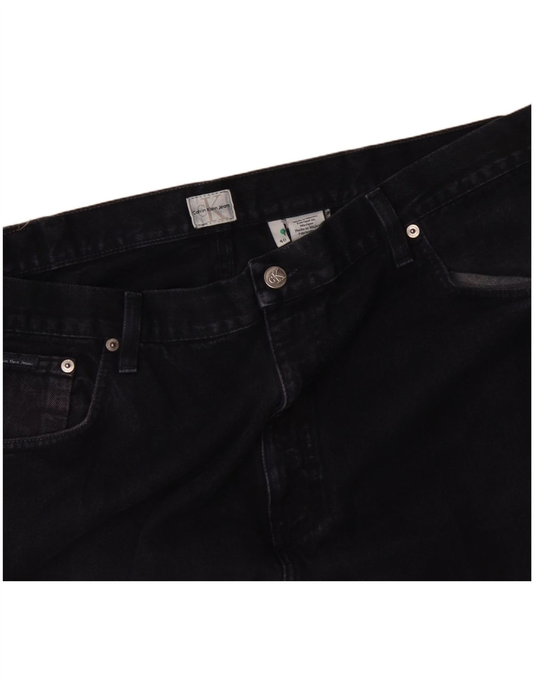 CALVIN KLEIN Herren Loose Jeans W40 L27 Marineblaue Baumwolle