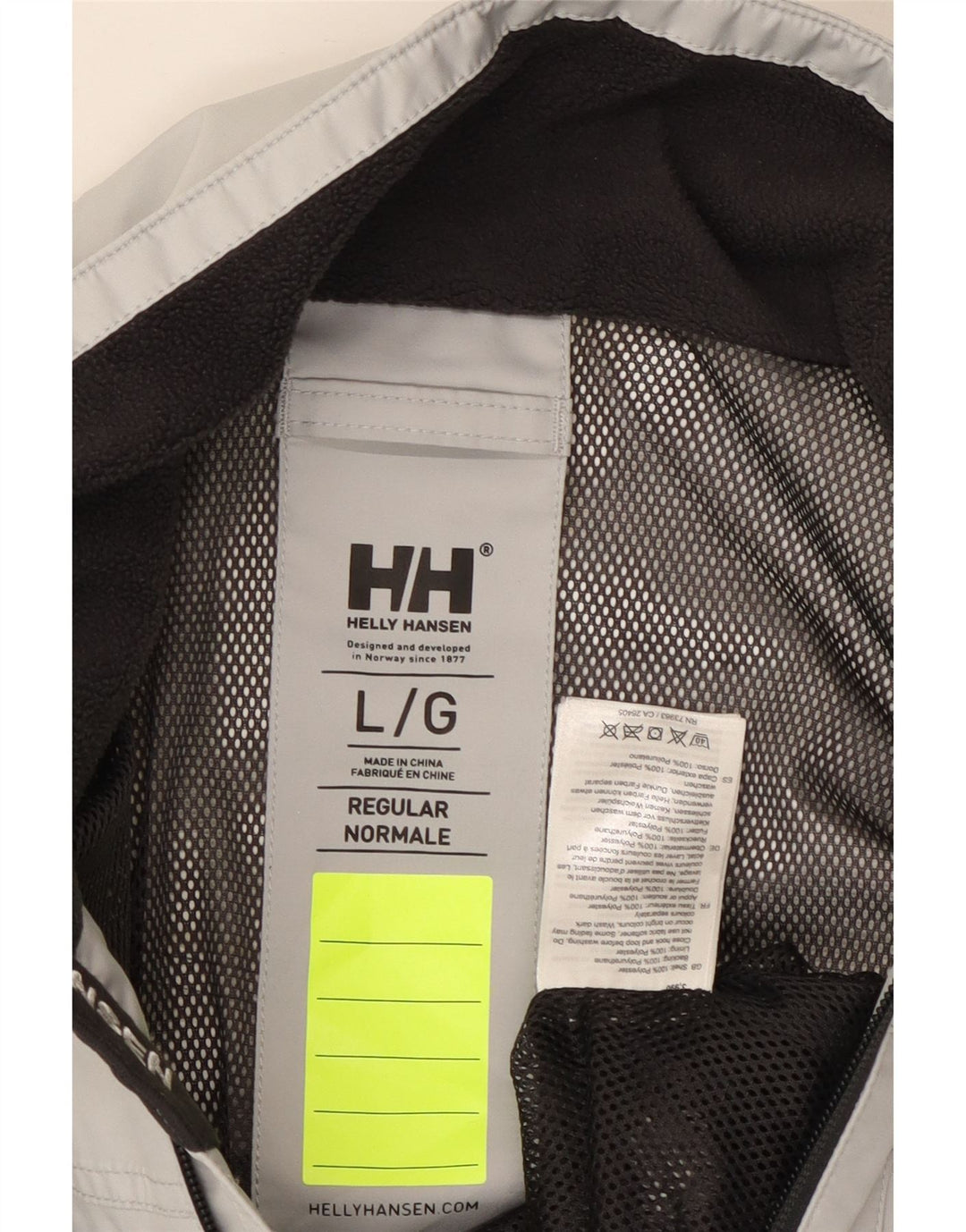 Helly Hansen Herren-Regenjacke mit Grafik, UK 40, Größe L, grau, Polyester