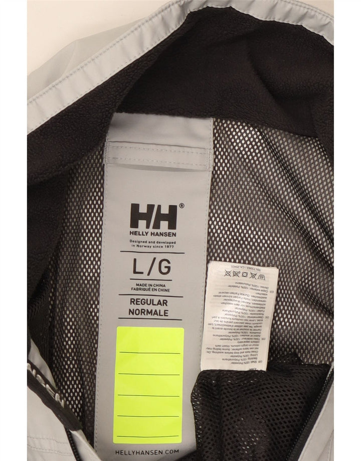 Helly Hansen Herren-Regenjacke mit Grafik, UK 40, Größe L, grau, Polyester