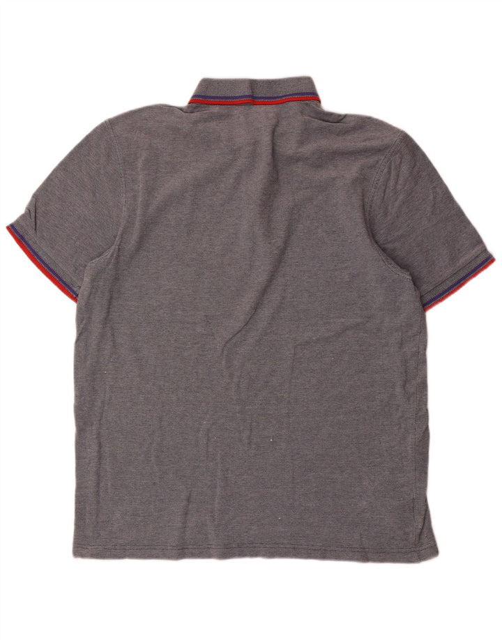Fred Perry Herren-Poloshirt, große grau gestreifte Baumwolle
