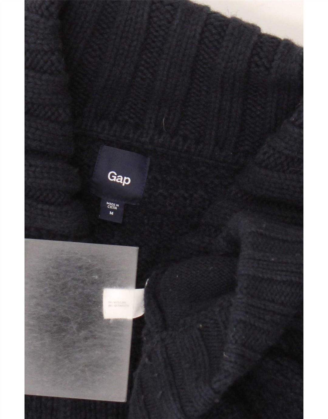 Gap Herren-Strickjacke aus mittelblauer Wolle in Marineblau
