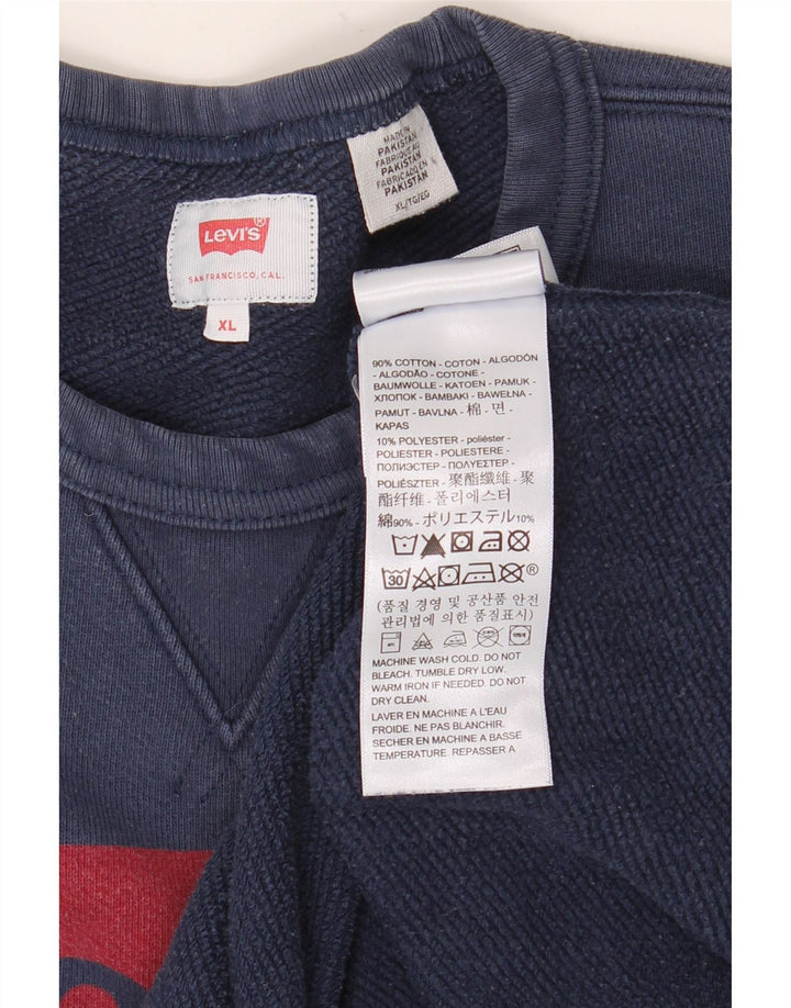 LEVI'S Herren-Sweatshirt mit Grafik, XL, Marineblau, Baumwolle