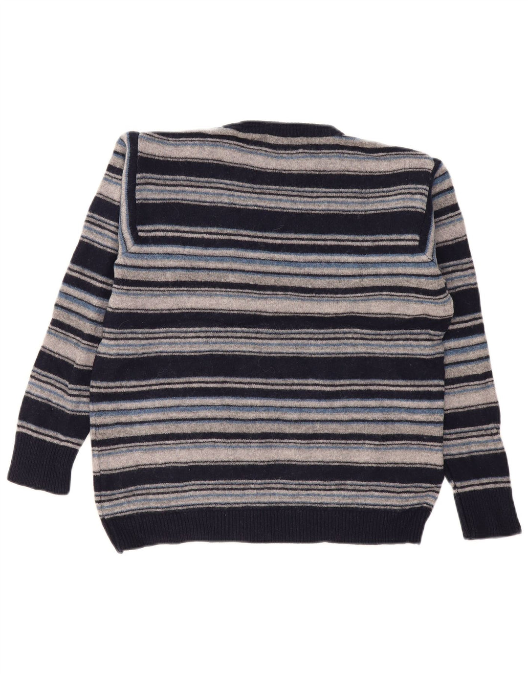 Marks & Spencer Herren-Pullover mit Rundhalsausschnitt, mittleres Marineblau gestreift