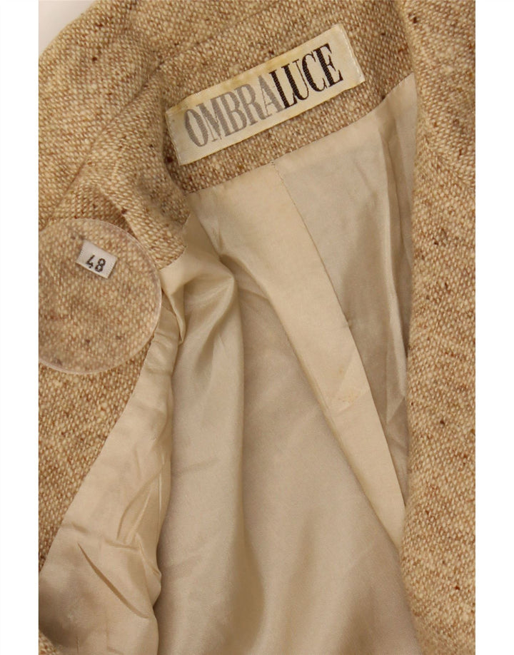Ombraluce Damen 3-Knopf-Blazerjacke IT 48 XL Beige meliert