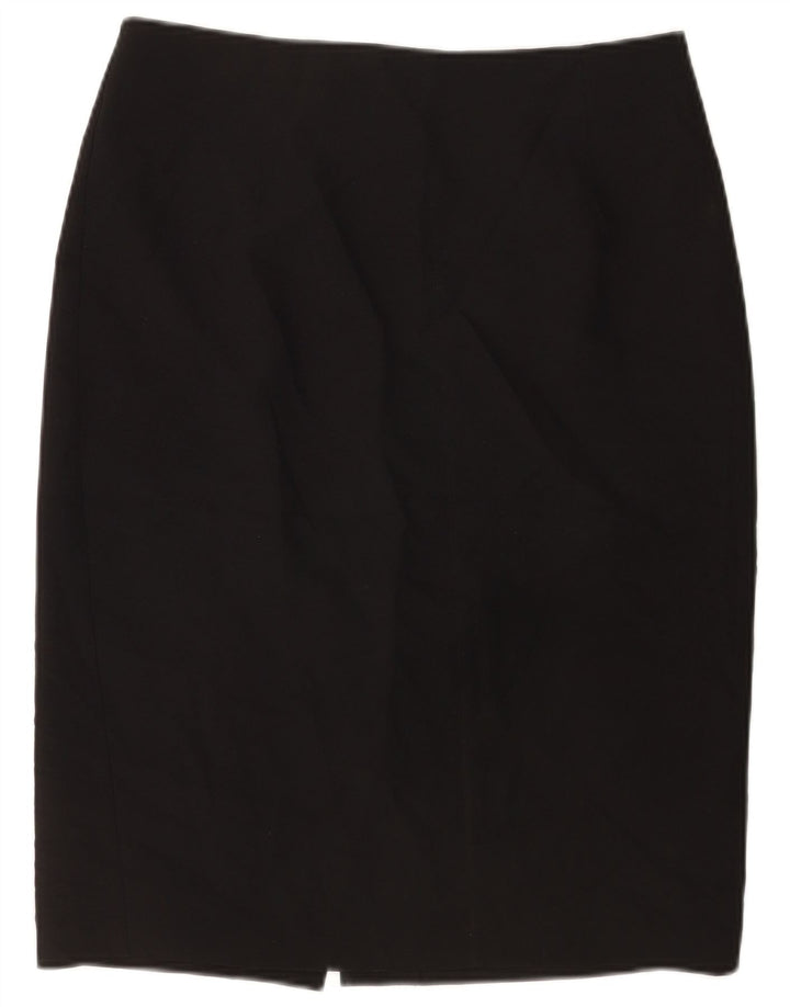 Marks & Spencer Damen Bleistiftrock UK 14 Large W32 Schwarz Polyester
