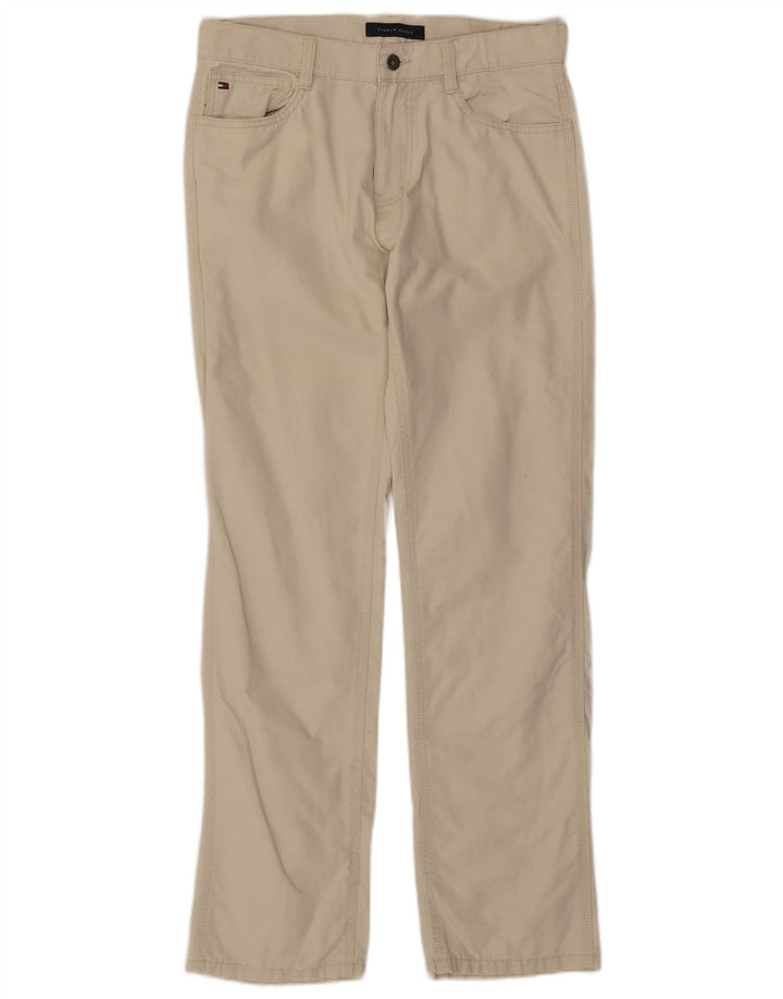 TOMMY HILFIGER Herren gerade Freizeithose W30 L32 weiße Baumwolle