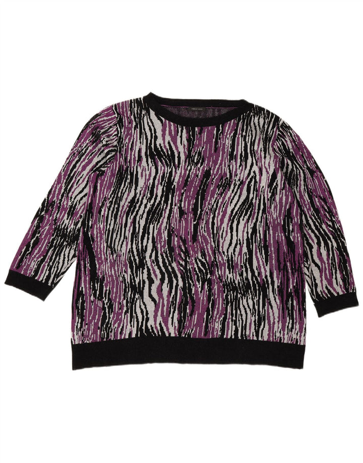 Florela Rubino Damen-Pullover mit Rundhalsausschnitt, Gr. 14, mittelmehrfarbig