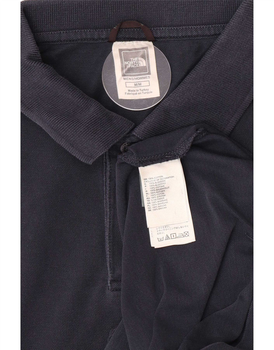 The North Face Herren-Poloshirt aus mittelblauer Baumwolle in Marineblau
