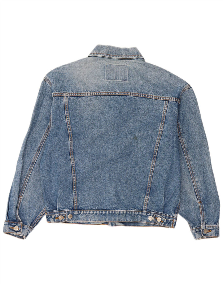 Vintage Herren Jeansjacke UK 36 Kleine blaue Baumwolle