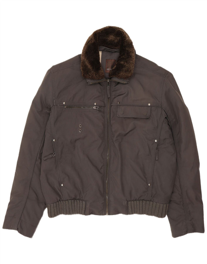 P&P People Herren Bomberjacke IT 50 Large Grau Polyester