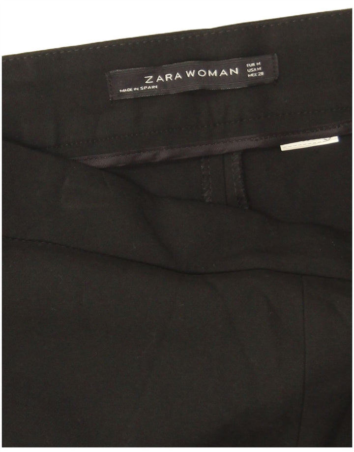 Gerade geschnittene Damenhose von Zara, mittelgroß, W28, L25, Schwarz