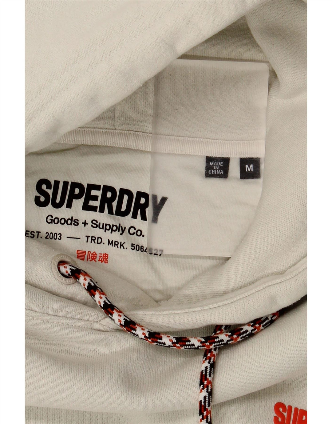 Superdry Herren-Kapuzenpullover mit Grafik, mittelweiße Baumwolle