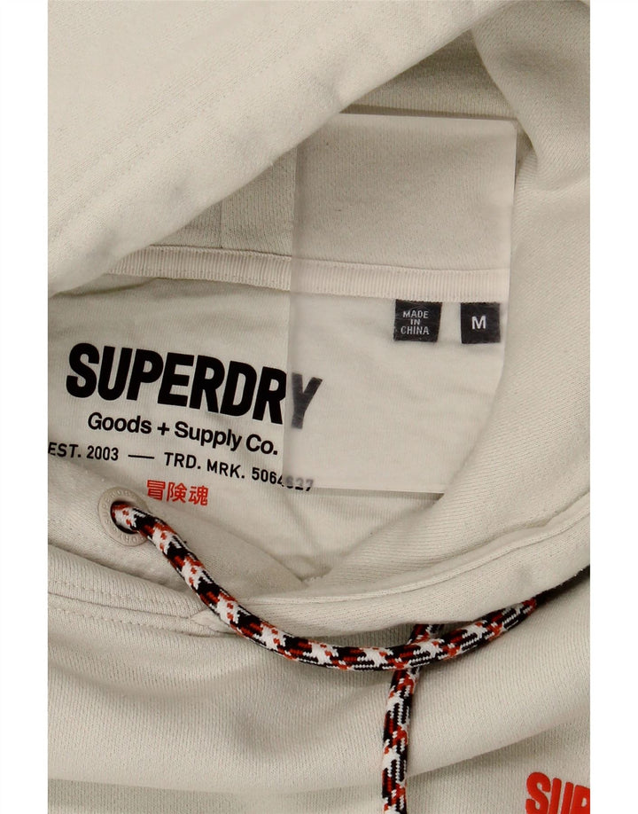 Superdry Herren-Kapuzenpullover mit Grafik, mittelweiße Baumwolle