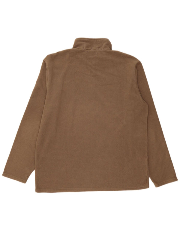 Atlas For Men Herren-Fleecepullover mit Reißverschluss am Hals, XL, Braun
