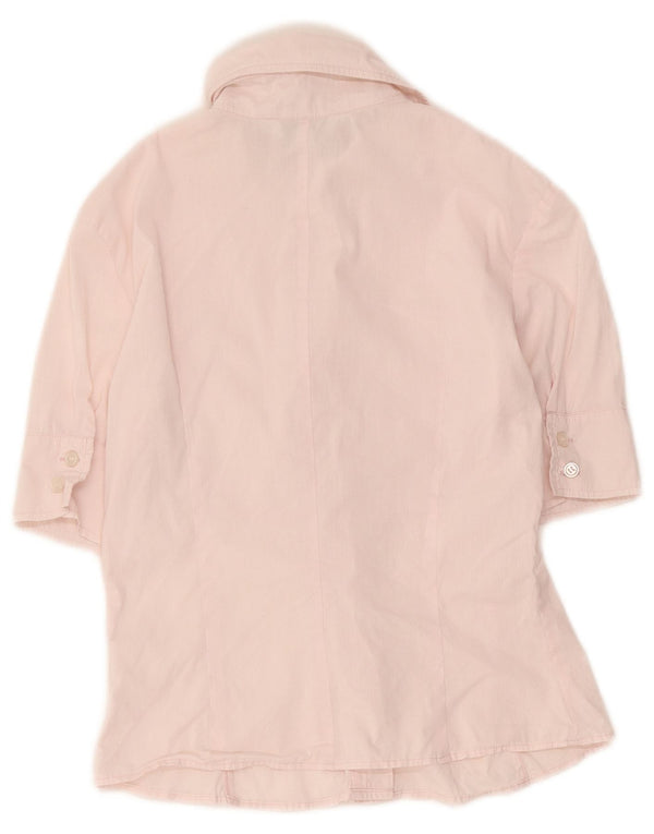 Intrend Damen Kurzarm-Smokinghemd IT 38 XS Rosa Baumwolle