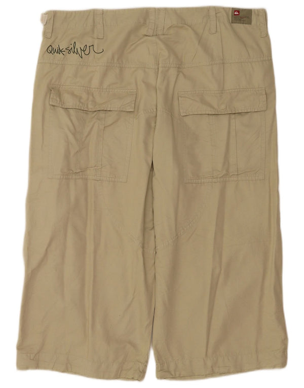 Quiksilver Mens Graphic Cargo Shorts W36 Large Khaki