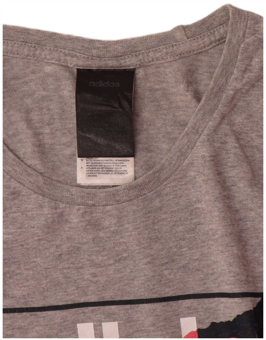 Adidas Herren Grafik T-Shirt Top Small Grau Baumwolle