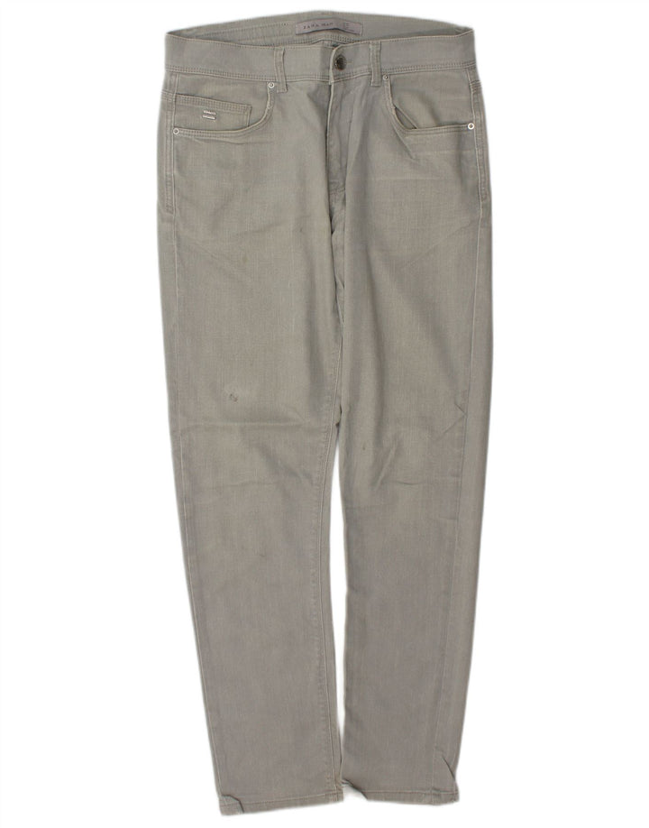 Zara Herren Slim Jeans EU 40 Medium W31 L30 Graue Baumwolle