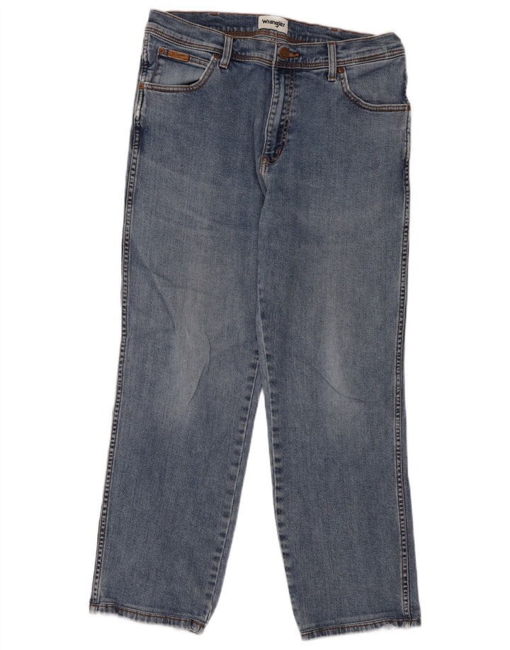 Wrangler Herren Texas Straight Jeans W36 L29 Blaue Baumwolle