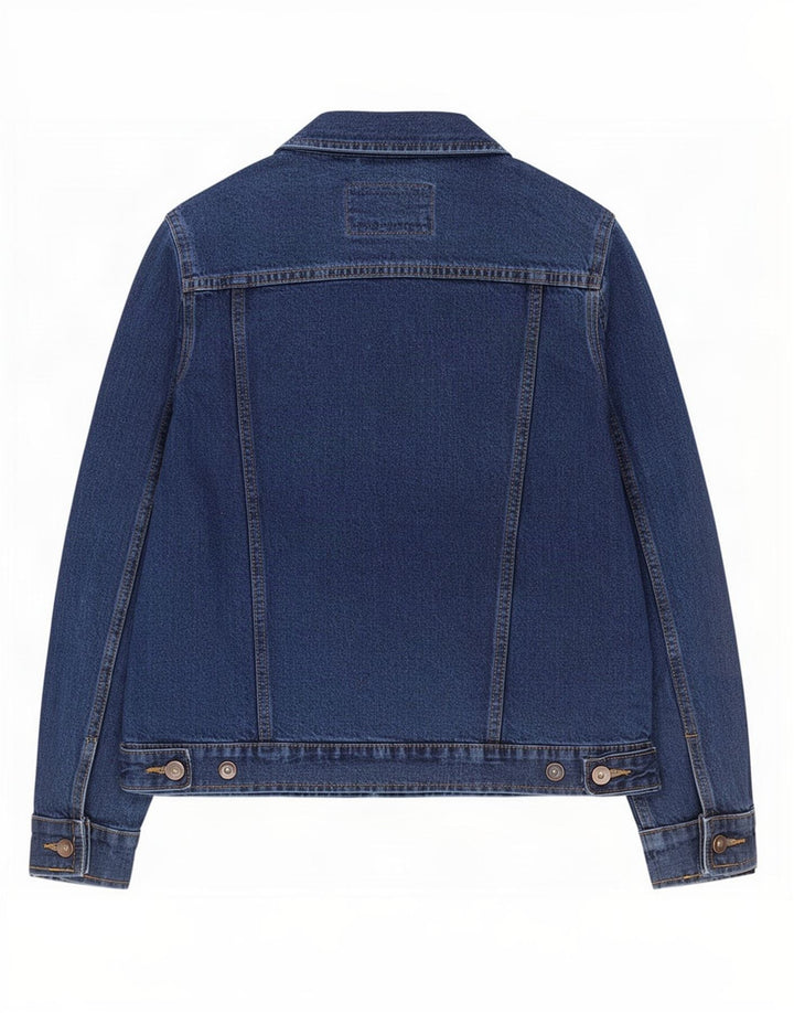 Marks & Spencer Damen Jeansjacke UK 10 Small Blaue Baumwolle
