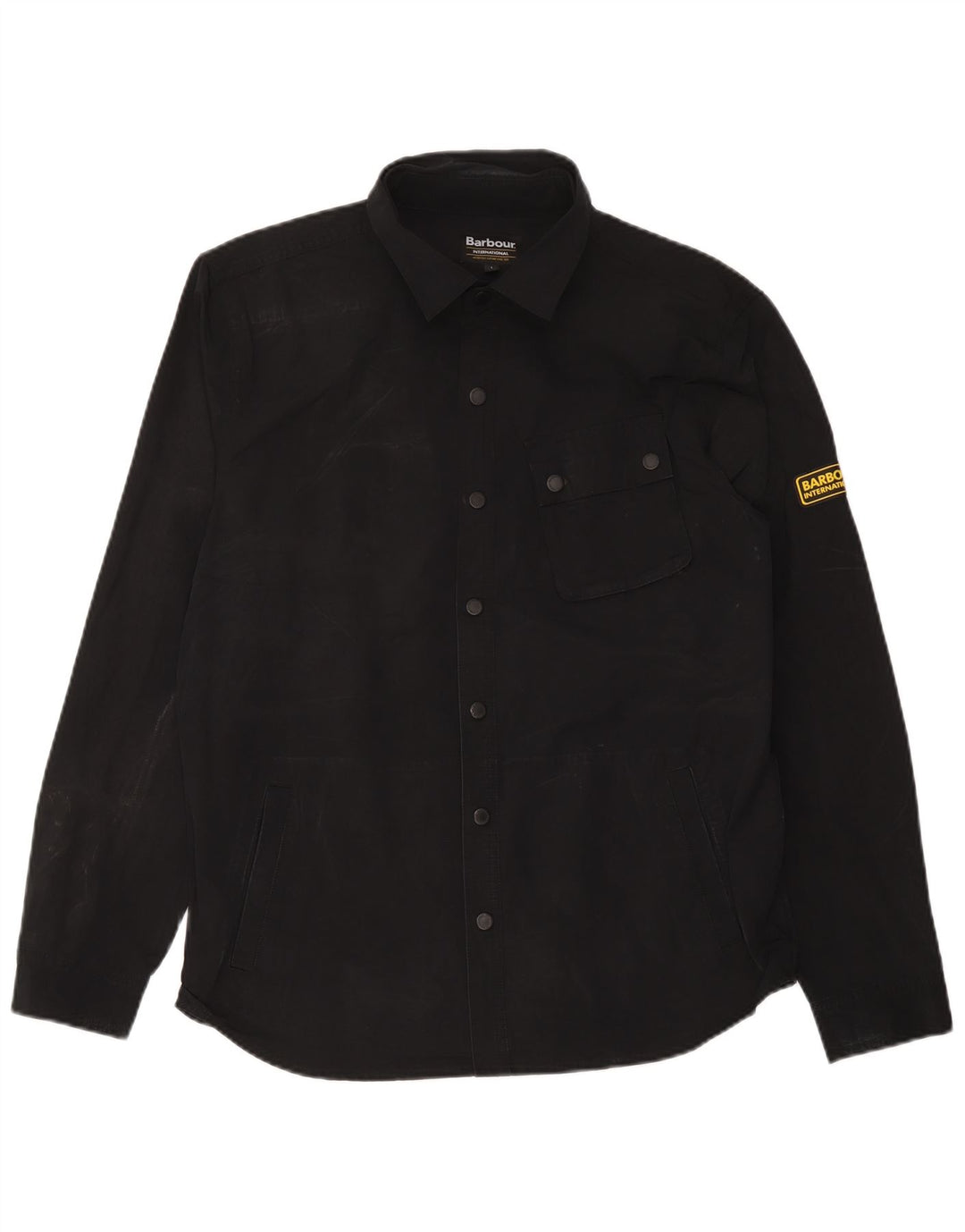 Barbour Herren-Overshirt-Hemd, großes schwarzes Polyester