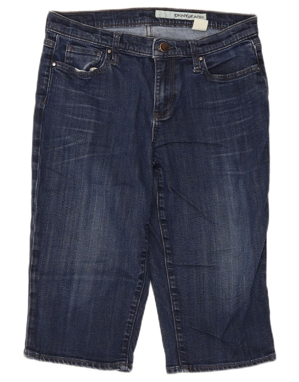 Dkny Damen Bermuda Denim Shorts US 6 Medium W30 Blaue Baumwolle