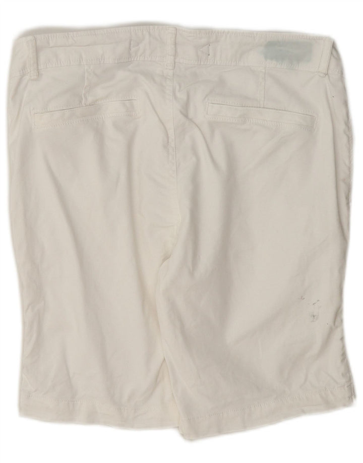 Superdry Damen Chinoshorts Medium W30 Weiße Baumwolle