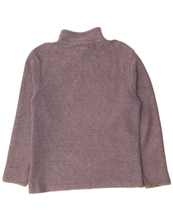 WEIRD FISH Mens Zip Neck Sweatshirt Jumper Large Grey Cotton