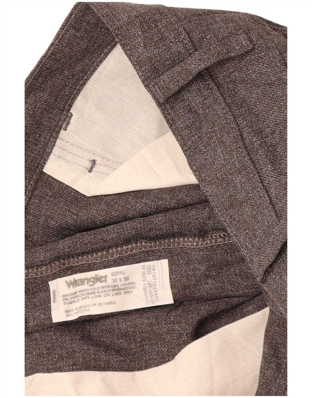Wrangler Herren gerade Freizeithose W38 L30 Grau Polyester