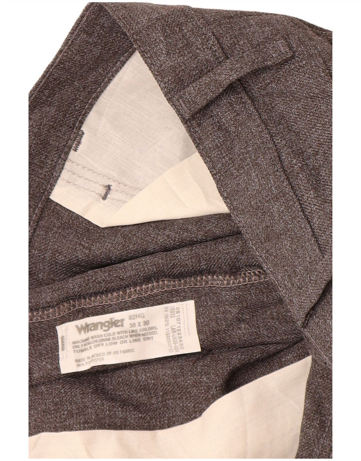 Wrangler Herren gerade Freizeithose W38 L30 Grau Polyester
