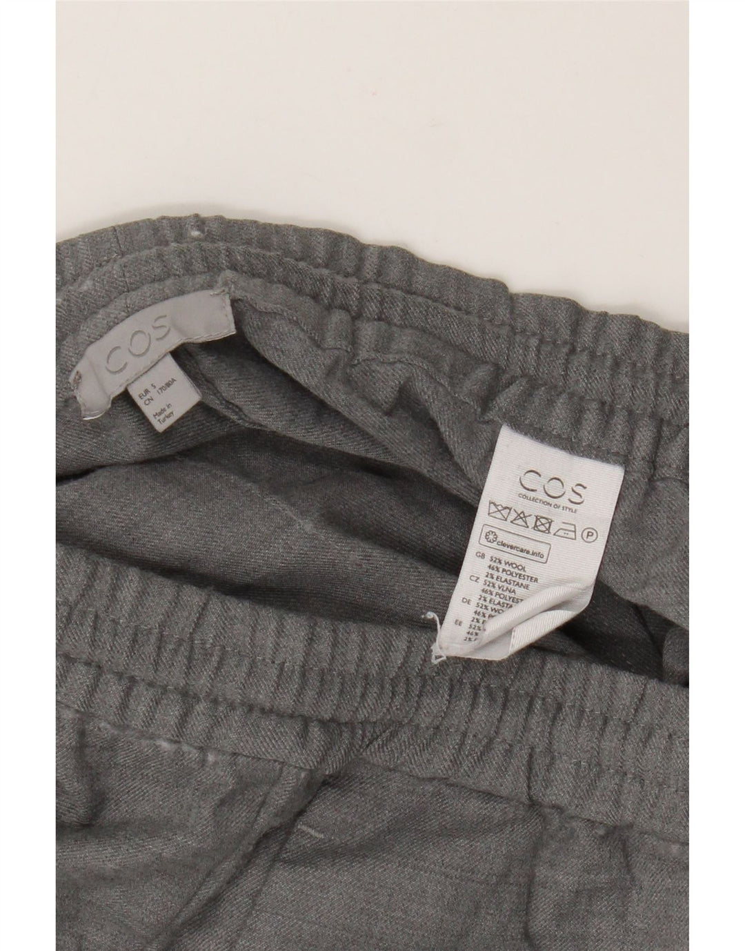 Cos Herren-Jogger-Cargohose, Größe S, W29, L27, graue Wolle