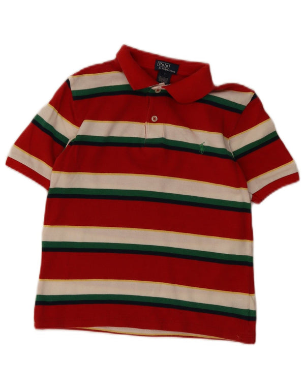 Polo Ralph Lauren Hemd für Jungen, 6–7 Jahre, rot gestreift, Baumwolle