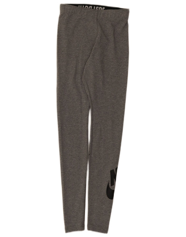 Nike Damen Graphic Leggings UK 4 XS Grau