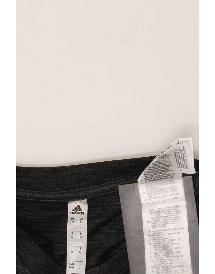 Adidas Herren T-Shirt Top Mittelgrau geflecktes Polyester