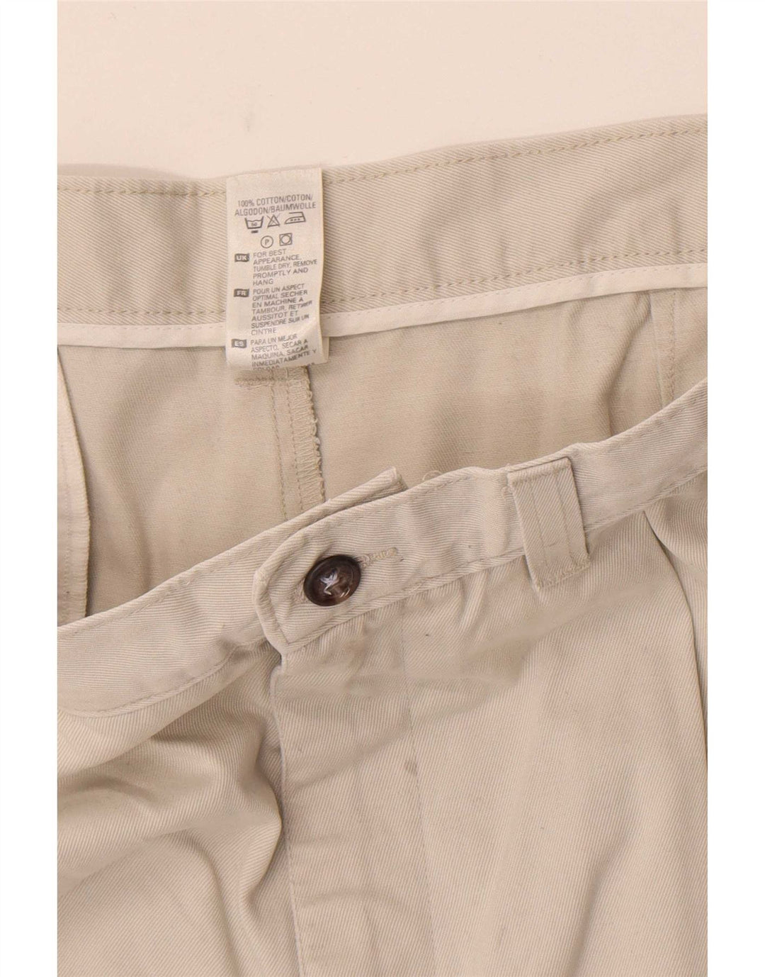 Marks & Spencer Herren Pegged Chino Shorts W36 Large Off White Cotton