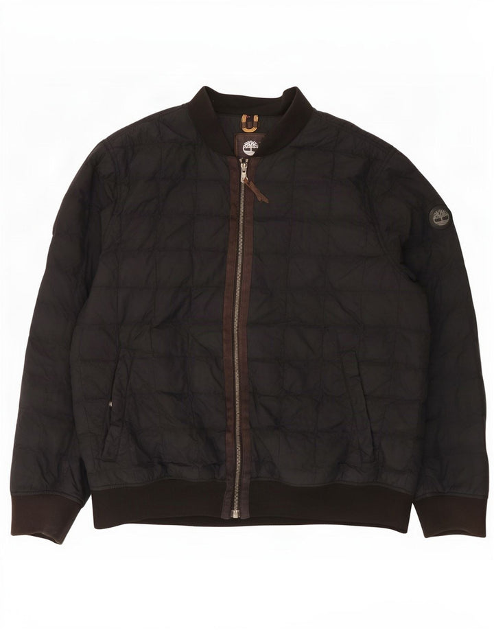 Timberland Herren Wattierte Jacke UK 42 XL Schwarz Nylon