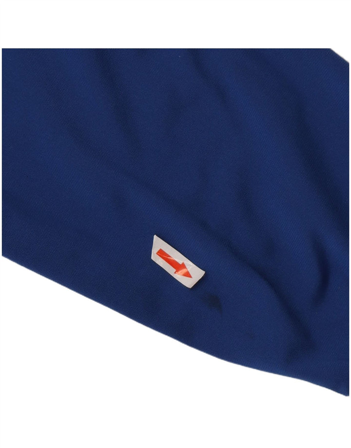 PUMA Herren-Trainingsanzug-Top-Jacke XL, blaues Farbblock-Polyester