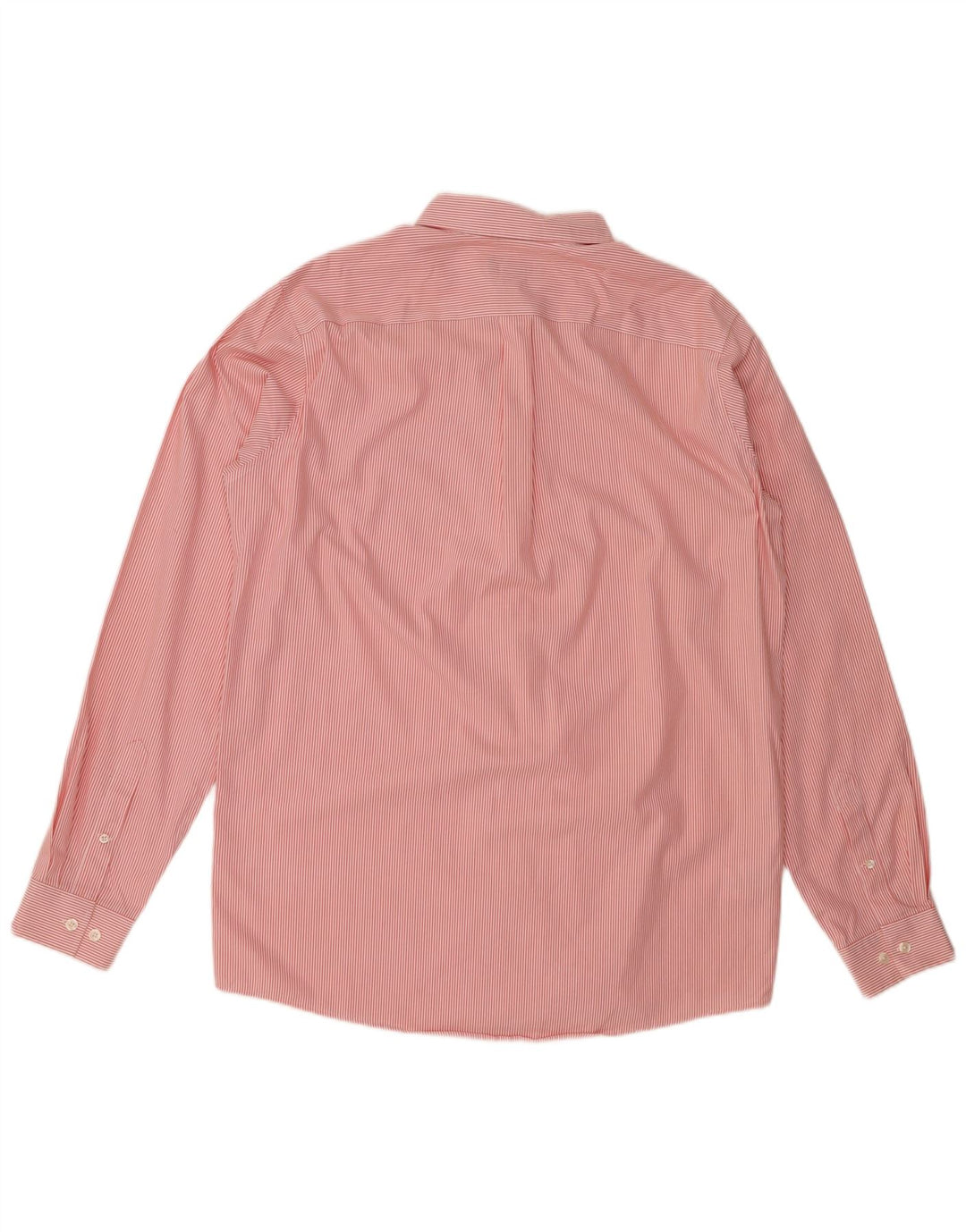 Eddie Bauer Mens Tall Relaxed Fit Shirt Große rote Nadelstreifen-Baumwolle