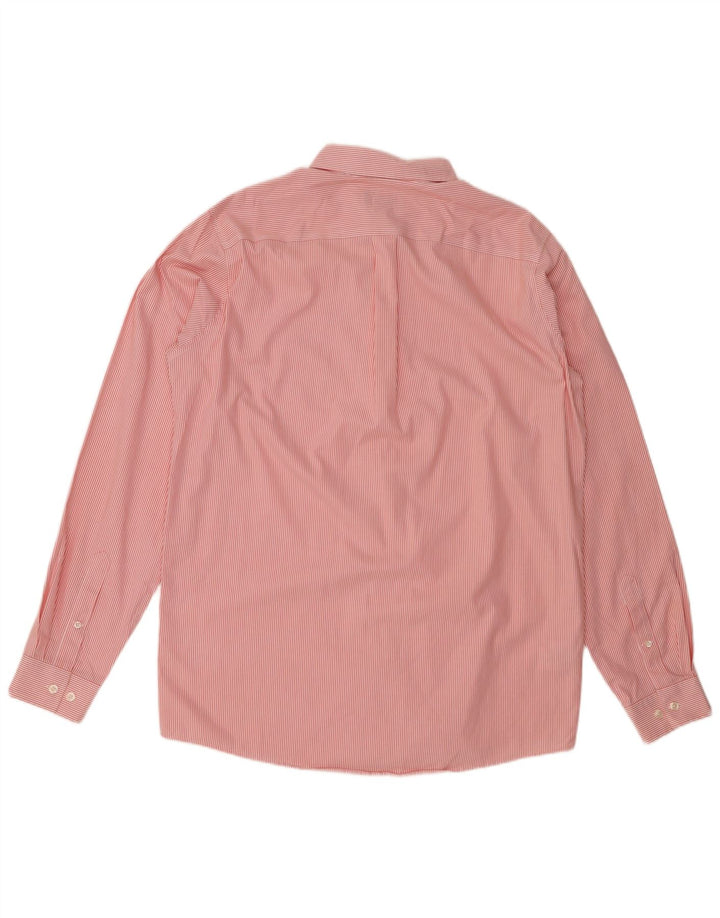 Eddie Bauer Mens Tall Relaxed Fit Shirt Große rote Nadelstreifen-Baumwolle