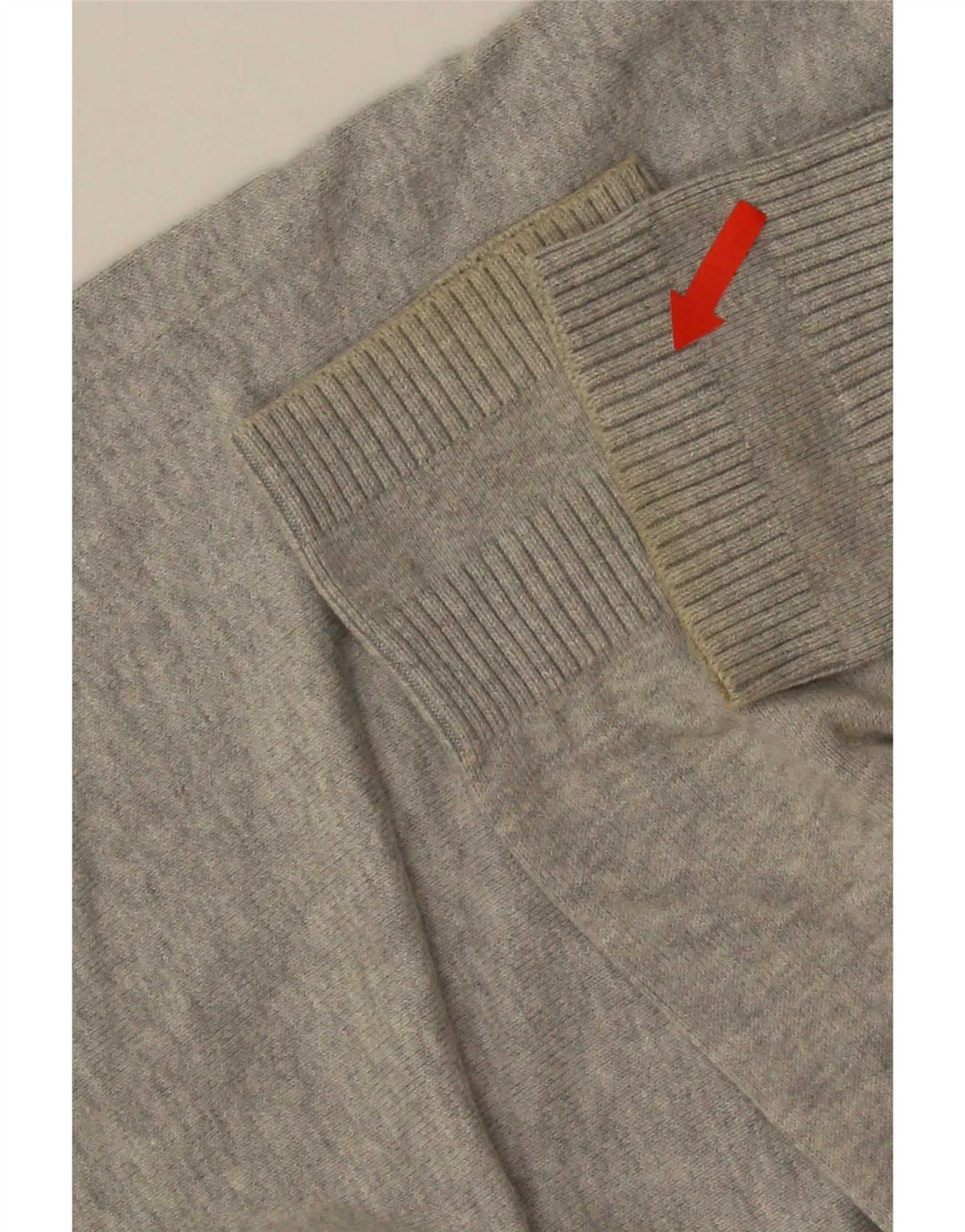 Tommy Hilfiger Herren-Pullover mit V-Ausschnitt, groß, graue Baumwolle