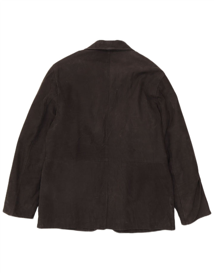 Vintage Herren Lederjacke IT 50 Großes schwarzes Leder