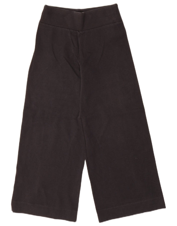 Cos Damen-Trainingshose mit weitem Bein, UK 6 XS, schwarze Baumwolle