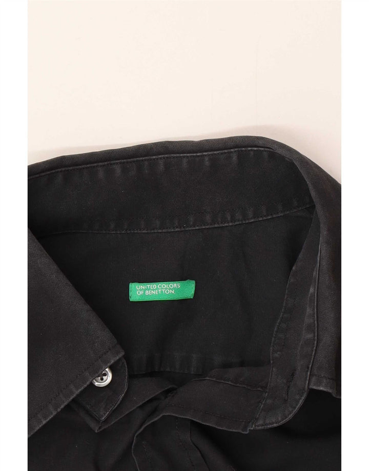 Benetton Herrenhemd Medium Schwarz