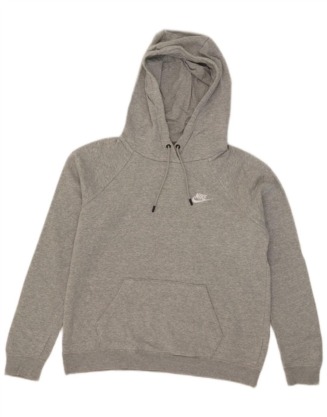 Nike Damen Kapuzenpullover UK 14 Mittelgraue Baumwolle